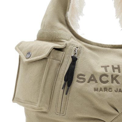 THE CARGO SACK BAG IN CANVAS WITH FAUX FUR